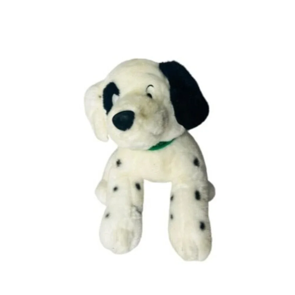 Disney Store 101 Dalmatians PATCH Dog Plush Stuffed Puppy 14” Green Collar Vtg - Picture 1 of 7